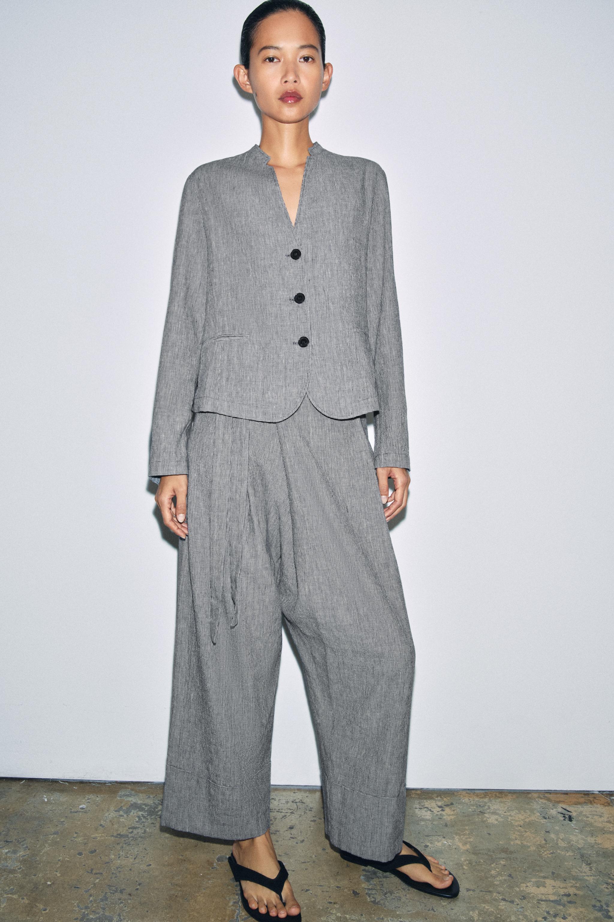 HOUNDSTOOTH WRAP PANTS ZW COLLECTION